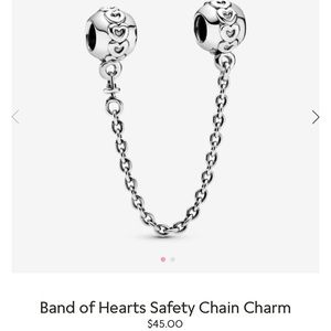 Pandora Band of Hearts Safety Chain Charm